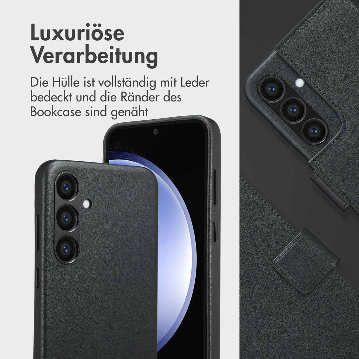 Accezz Leather Bookcase 2-in-1 met MagSafe Samsung Galaxy S23 FE - Onyx Black - Afbeelding 10