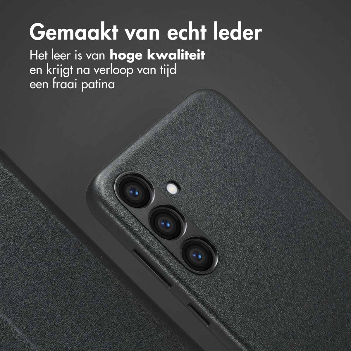 Accezz Leather Bookcase 2-in-1 met MagSafe Samsung Galaxy S23 FE - Onyx Black - Afbeelding 6