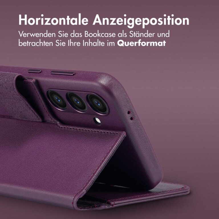 Accezz Leather Bookcase 2-in-1 met MagSafe Samsung Galaxy S23 FE - Heath Purple - Afbeelding 6