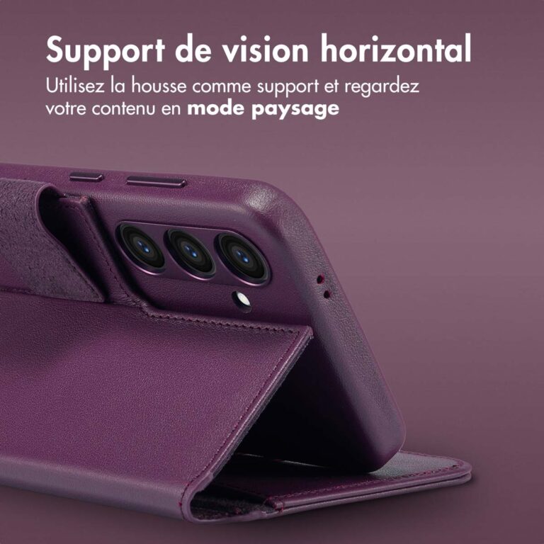 Accezz Leather Bookcase 2-in-1 met MagSafe Samsung Galaxy S23 FE - Heath Purple - Afbeelding 5