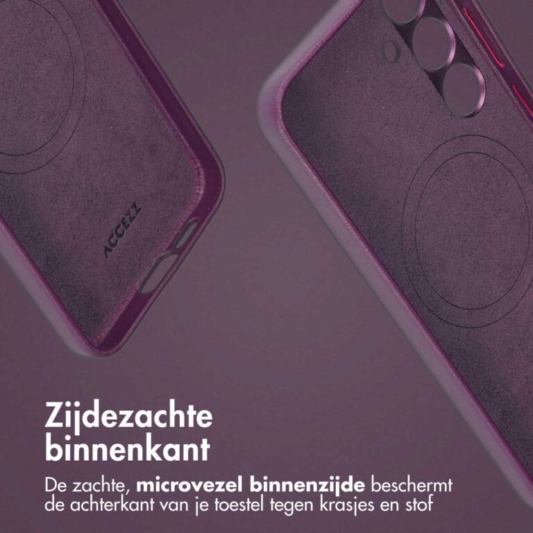 Accezz Leather Bookcase 2-in-1 met MagSafe Samsung Galaxy S23 FE - Heath Purple - Afbeelding 8