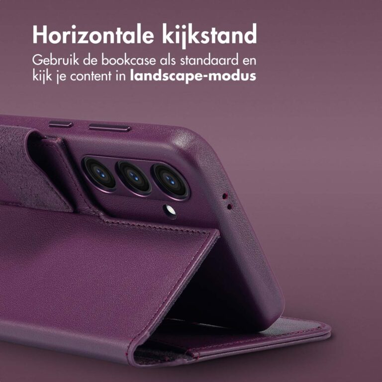 Accezz Leather Bookcase 2-in-1 met MagSafe Samsung Galaxy S23 FE - Heath Purple - Afbeelding 4