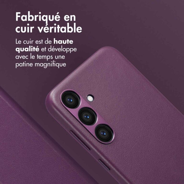 Accezz Leather Bookcase 2-in-1 met MagSafe Samsung Galaxy S23 FE - Heath Purple - Afbeelding 2