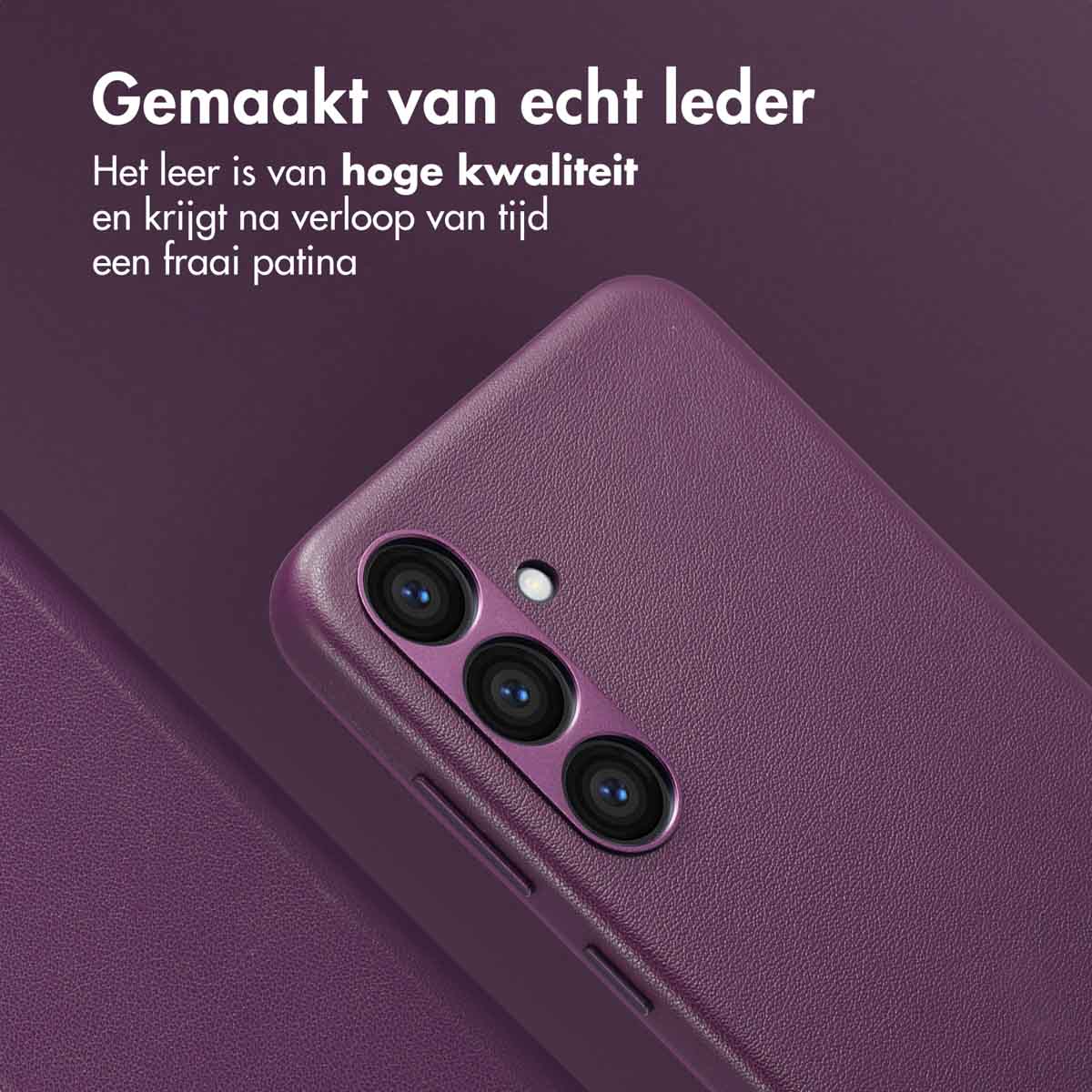 Accezz Leather Bookcase 2-in-1 met MagSafe Samsung Galaxy S23 FE – Heath Purple
