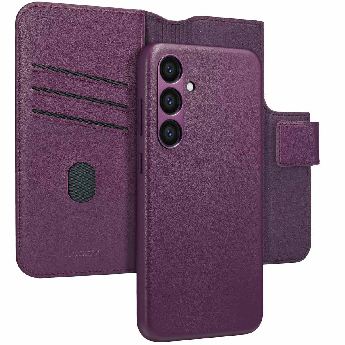 Accezz Leather Bookcase 2-in-1 met MagSafe Samsung Galaxy S23 FE - Heath Purple - Afbeelding 2