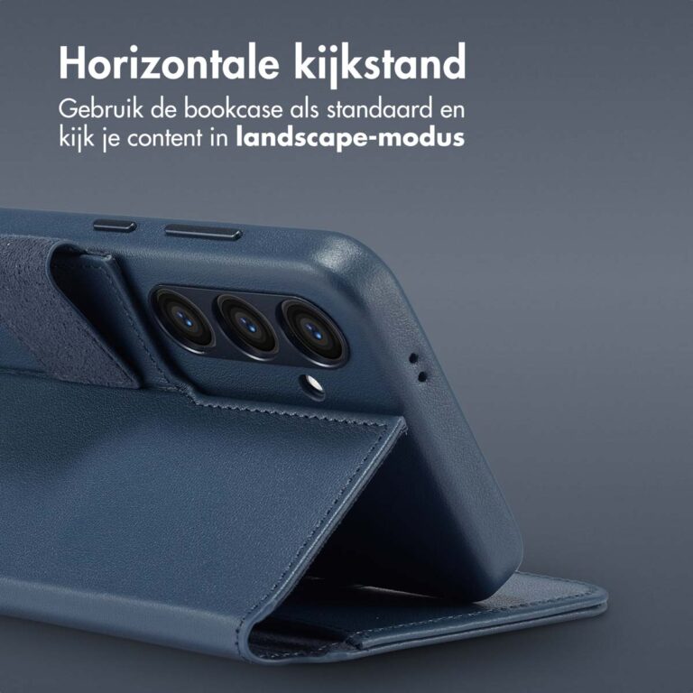 Accezz Leather Bookcase 2-in-1 met MagSafe Samsung Galaxy S23 FE - Nightfall Blue - Afbeelding 10