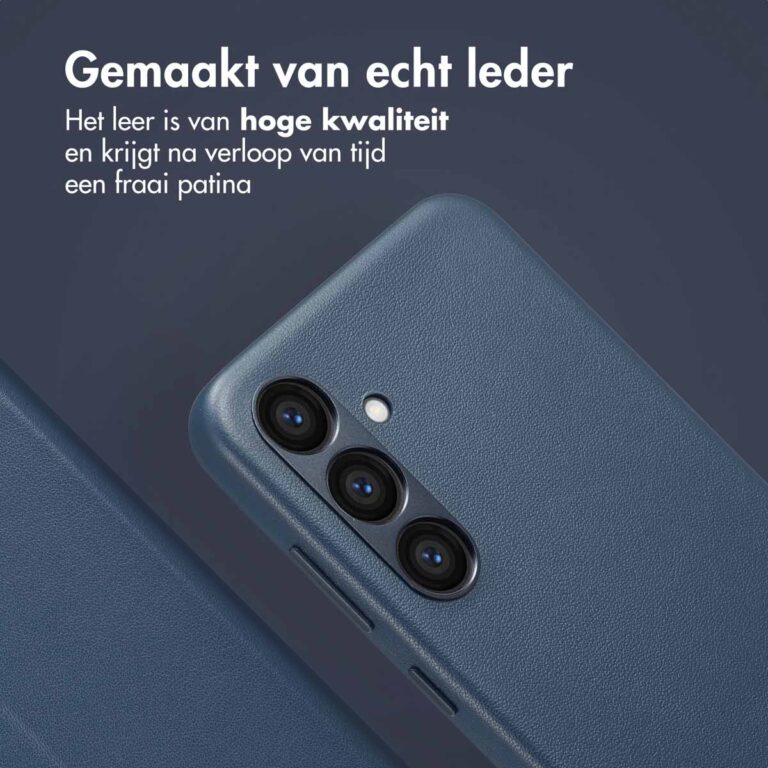 Accezz Leather Bookcase 2-in-1 met MagSafe Samsung Galaxy S23 FE - Nightfall Blue - Afbeelding 4