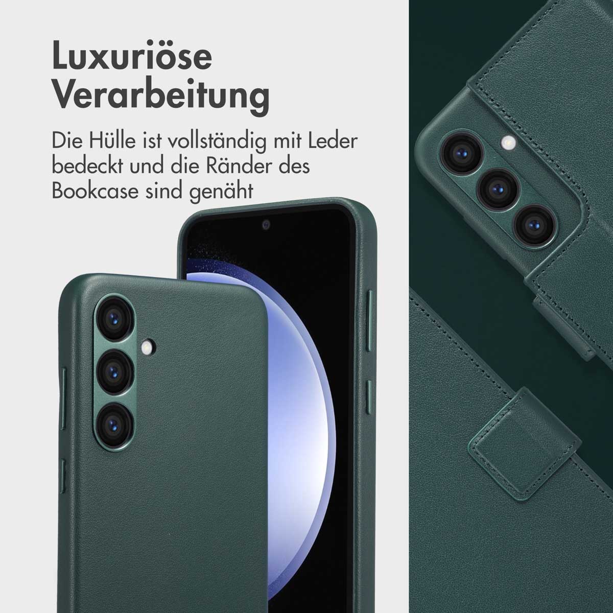 Accezz Leather Bookcase 2-in-1 met MagSafe Samsung Galaxy S23 FE - Cedar Green - Afbeelding 10