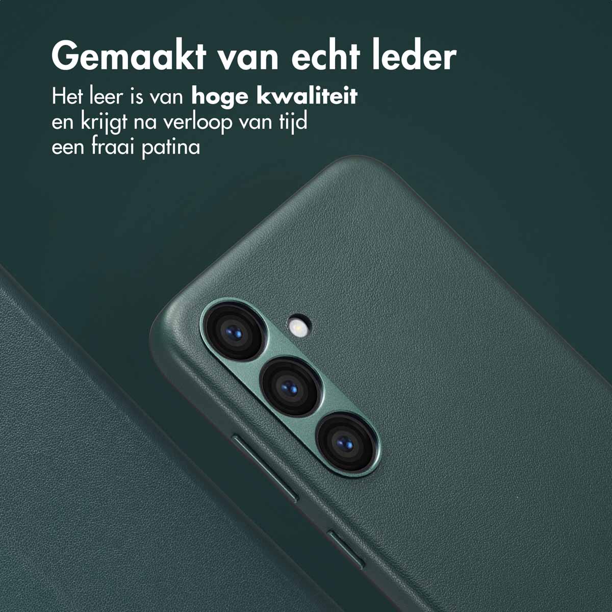 Accezz Leather Bookcase 2-in-1 met MagSafe Samsung Galaxy S23 FE - Cedar Green - Afbeelding 6