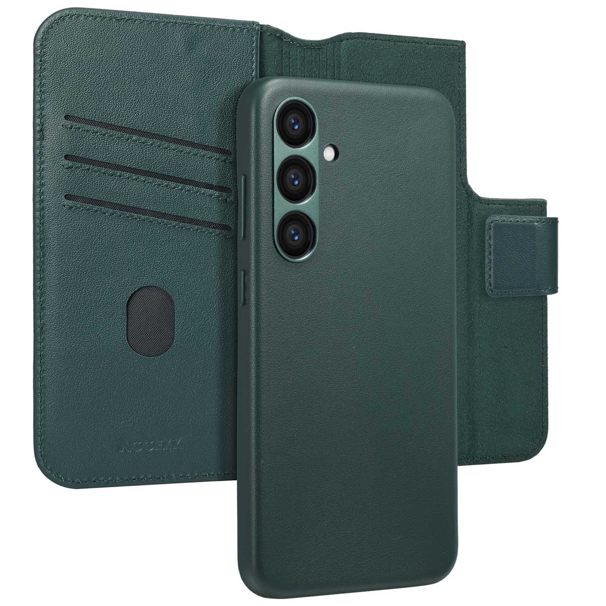 Accezz Leather Bookcase 2-in-1 met MagSafe Samsung Galaxy S23 FE – Cedar Green