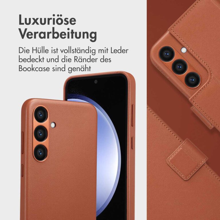 Accezz Leather Bookcase 2-in-1 met MagSafe Samsung Galaxy S23 FE - Sienna Brown - Afbeelding 9