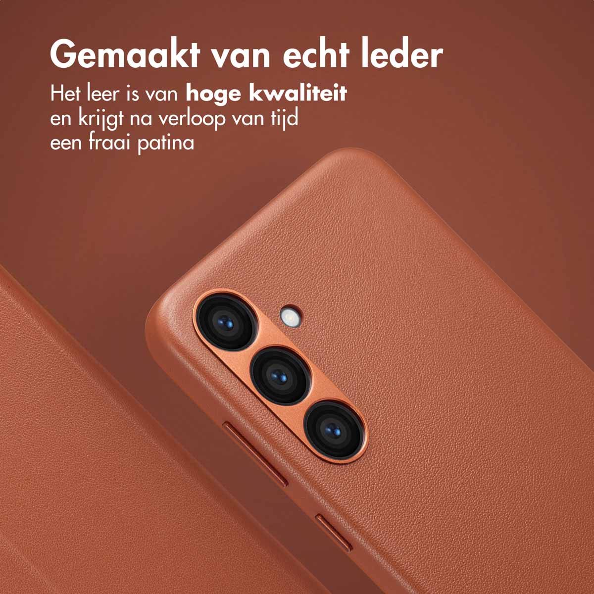 Accezz Leather Bookcase 2-in-1 met MagSafe Samsung Galaxy S23 FE - Sienna Brown - Afbeelding 6