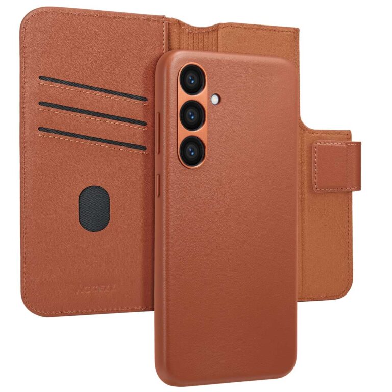 Accezz Leather Bookcase 2-in-1 met MagSafe Samsung Galaxy S23 FE - Sienna Brown - Afbeelding 2
