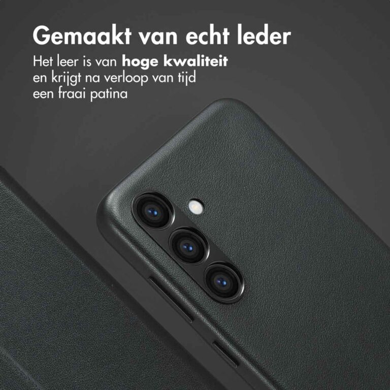 Accezz Leather Bookcase 2-in-1 met MagSafe Samsung Galaxy S24 - Onyx Black - Afbeelding 4