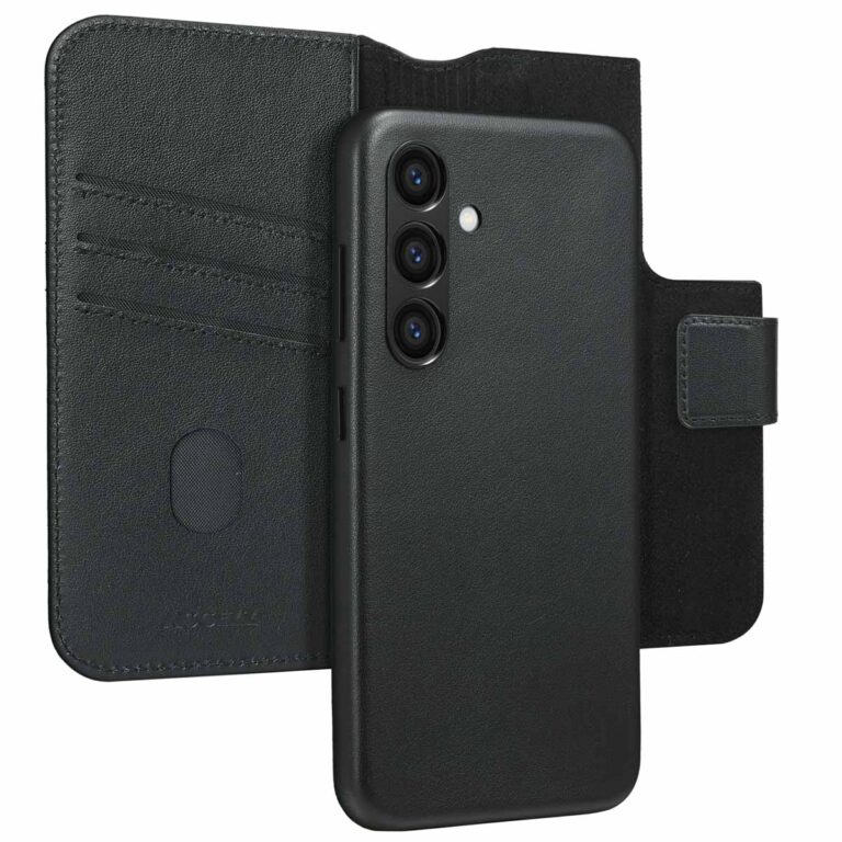 Accezz Leather Bookcase 2-in-1 met MagSafe Samsung Galaxy S24 - Onyx Black - Afbeelding 2
