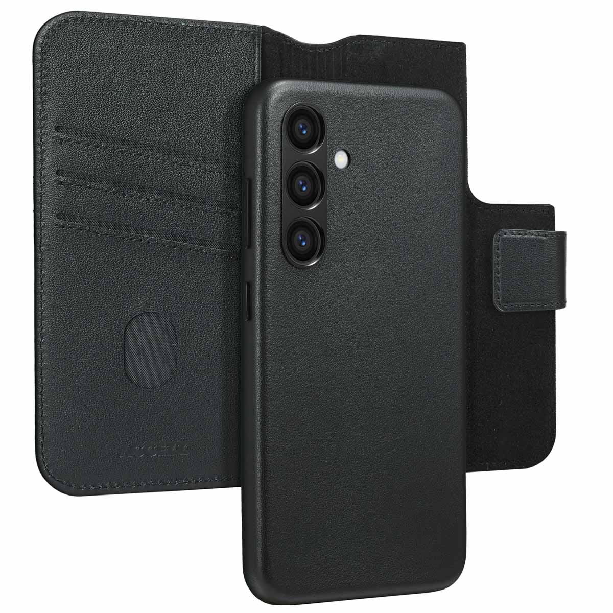Accezz Leather Bookcase 2-in-1 met MagSafe Samsung Galaxy S24 – Onyx Black