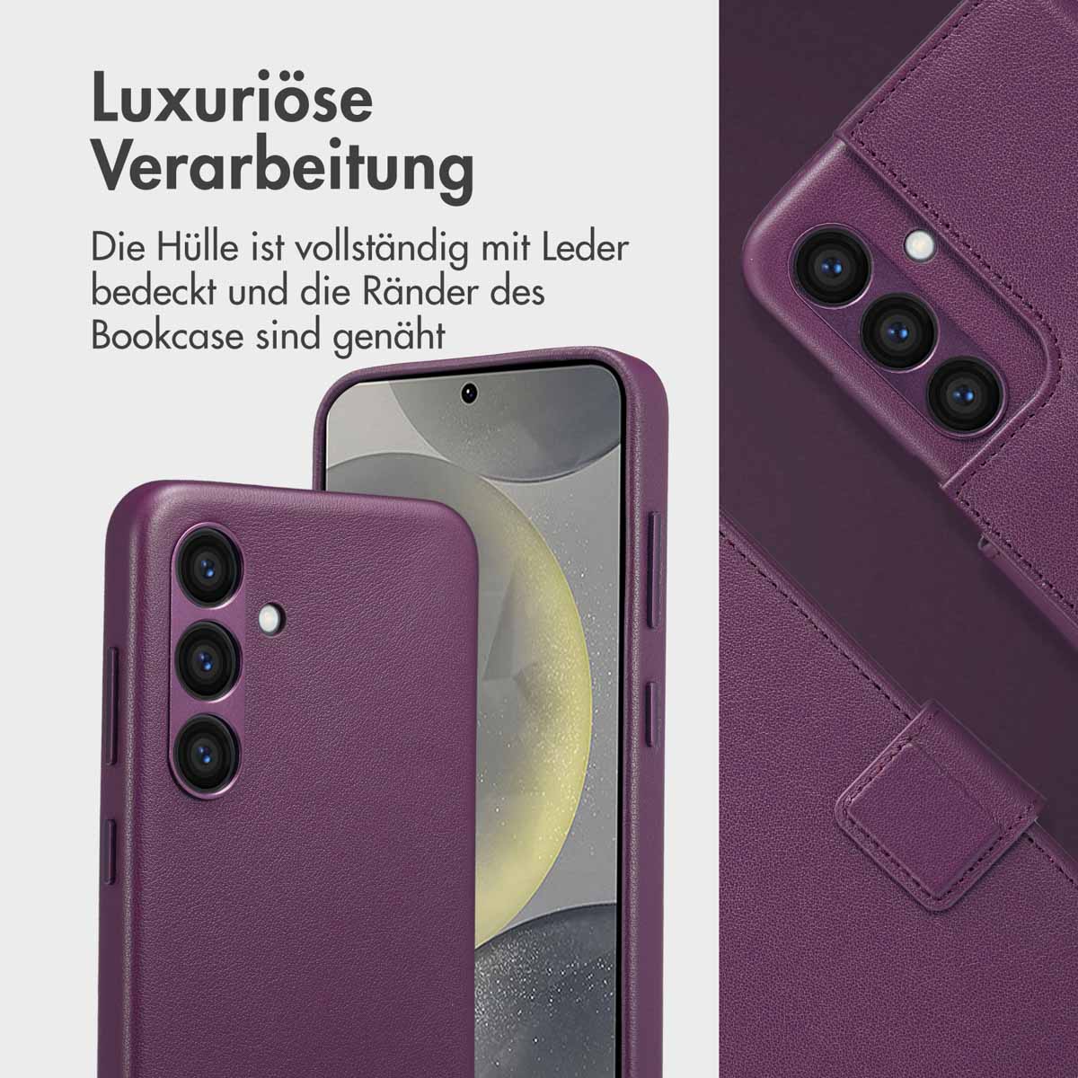 Accezz Leather Bookcase 2-in-1 met MagSafe Samsung Galaxy S24 - Heath Purple - Afbeelding 10