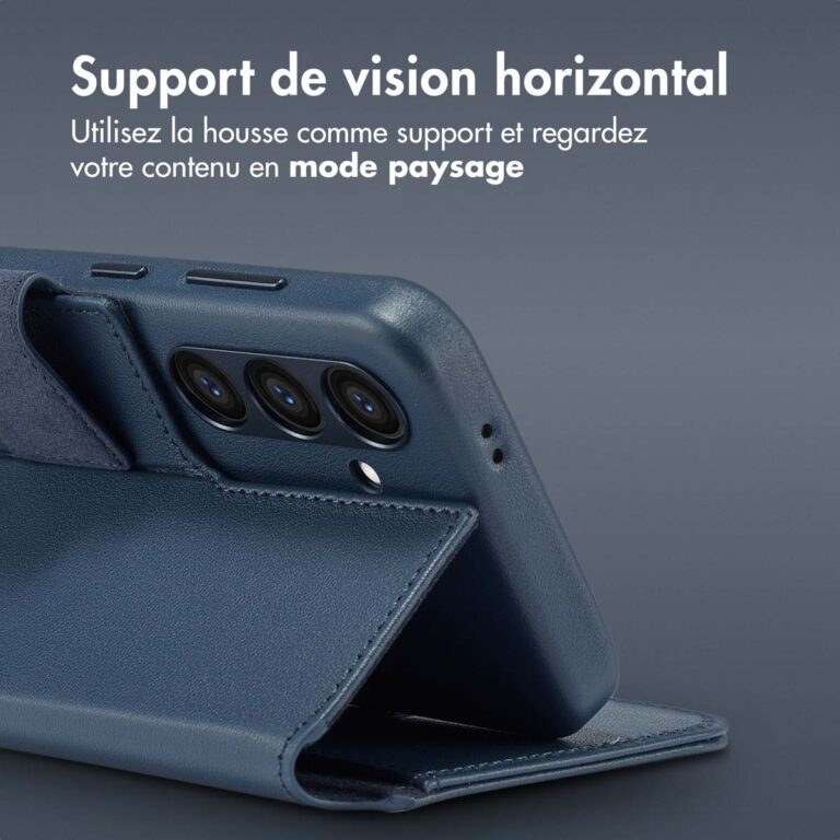 Accezz Leather Bookcase 2-in-1 met MagSafe Samsung Galaxy S24 - Nightfall Blue - Afbeelding 10