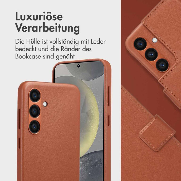 Accezz Leather Bookcase 2-in-1 met MagSafe Samsung Galaxy S24 - Sienna Brown - Afbeelding 6