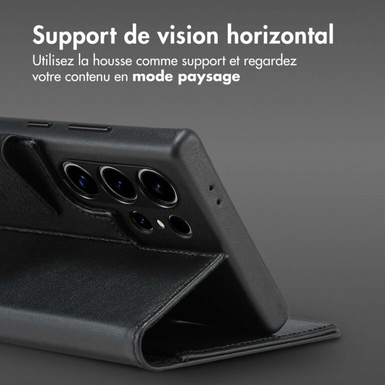 Accezz Leather Bookcase 2-in-1 met MagSafe Samsung Galaxy S24 Ultra - Onyx Black - Afbeelding 9