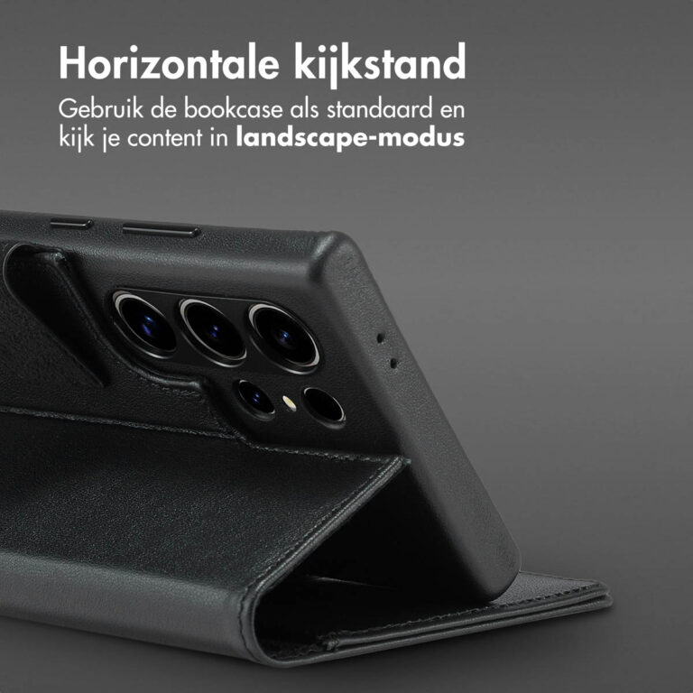Accezz Leather Bookcase 2-in-1 met MagSafe Samsung Galaxy S24 Ultra - Onyx Black - Afbeelding 7