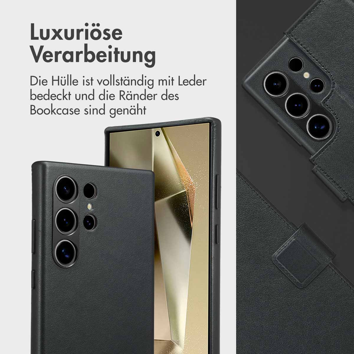 Accezz Leather Bookcase 2-in-1 met MagSafe Samsung Galaxy S24 Ultra - Onyx Black - Afbeelding 10