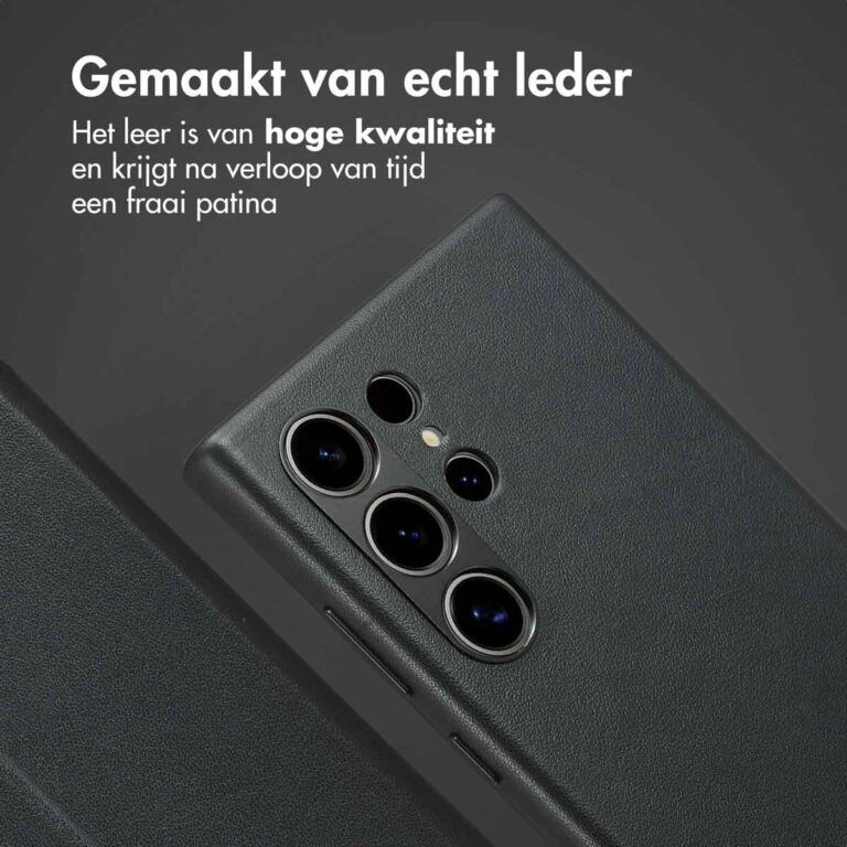 Accezz Leather Bookcase 2-in-1 met MagSafe Samsung Galaxy S24 Ultra - Onyx Black - Afbeelding 8