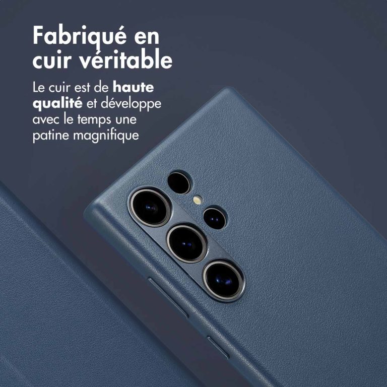 Accezz Leather Bookcase 2-in-1 met MagSafe Samsung Galaxy S24 Ultra - Nightfall Blue - Afbeelding 10