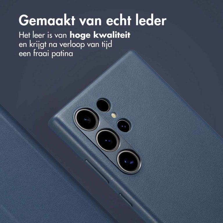 Accezz Leather Bookcase 2-in-1 met MagSafe Samsung Galaxy S24 Ultra - Nightfall Blue - Afbeelding 8