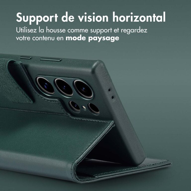 Accezz Leather Bookcase 2-in-1 met MagSafe Samsung Galaxy S24 Ultra - Cedar Green - Afbeelding 9