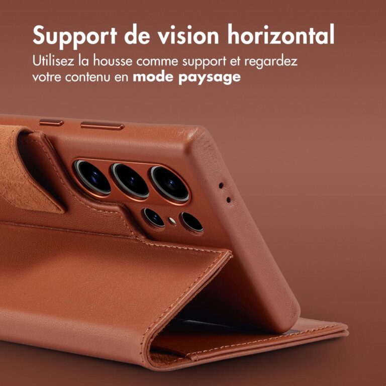 Accezz Leather Bookcase 2-in-1 met MagSafe Samsung Galaxy S24 Ultra - Sienna Brown - Afbeelding 9