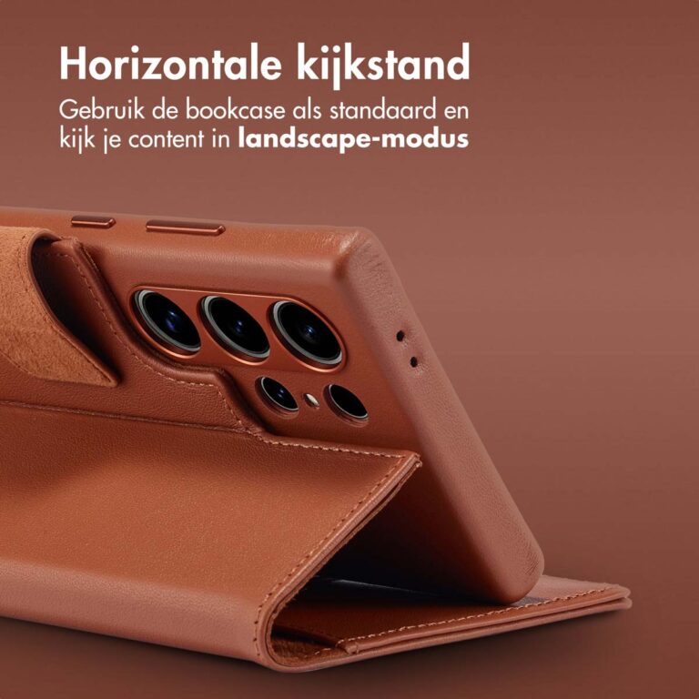 Accezz Leather Bookcase 2-in-1 met MagSafe Samsung Galaxy S24 Ultra - Sienna Brown - Afbeelding 7