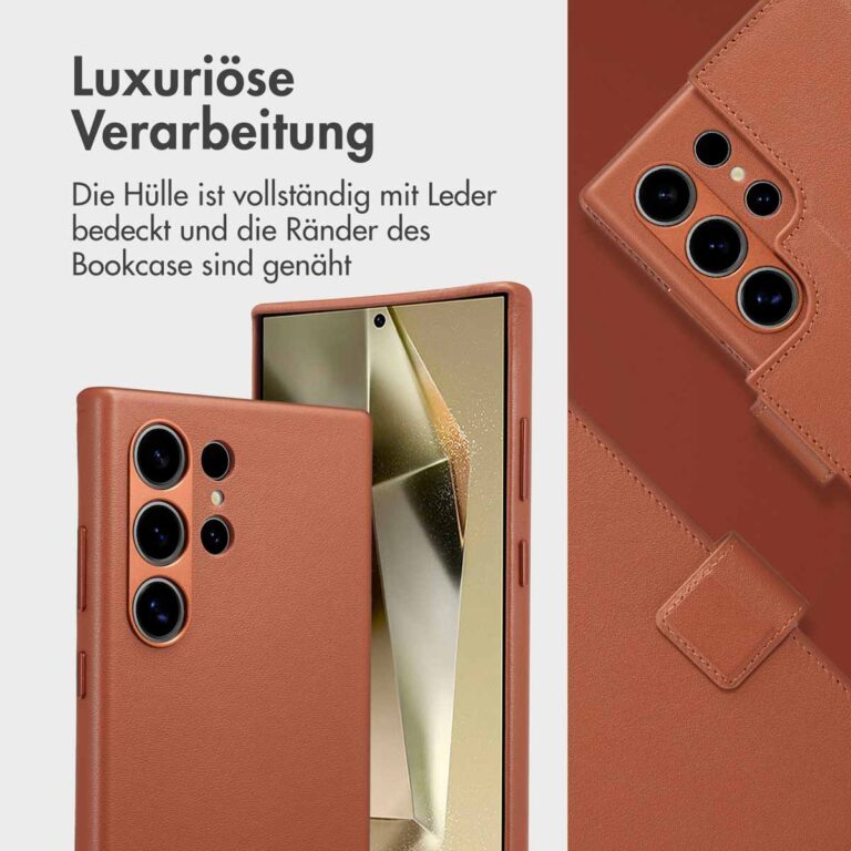 Accezz Leather Bookcase 2-in-1 met MagSafe Samsung Galaxy S24 Ultra - Sienna Brown - Afbeelding 6