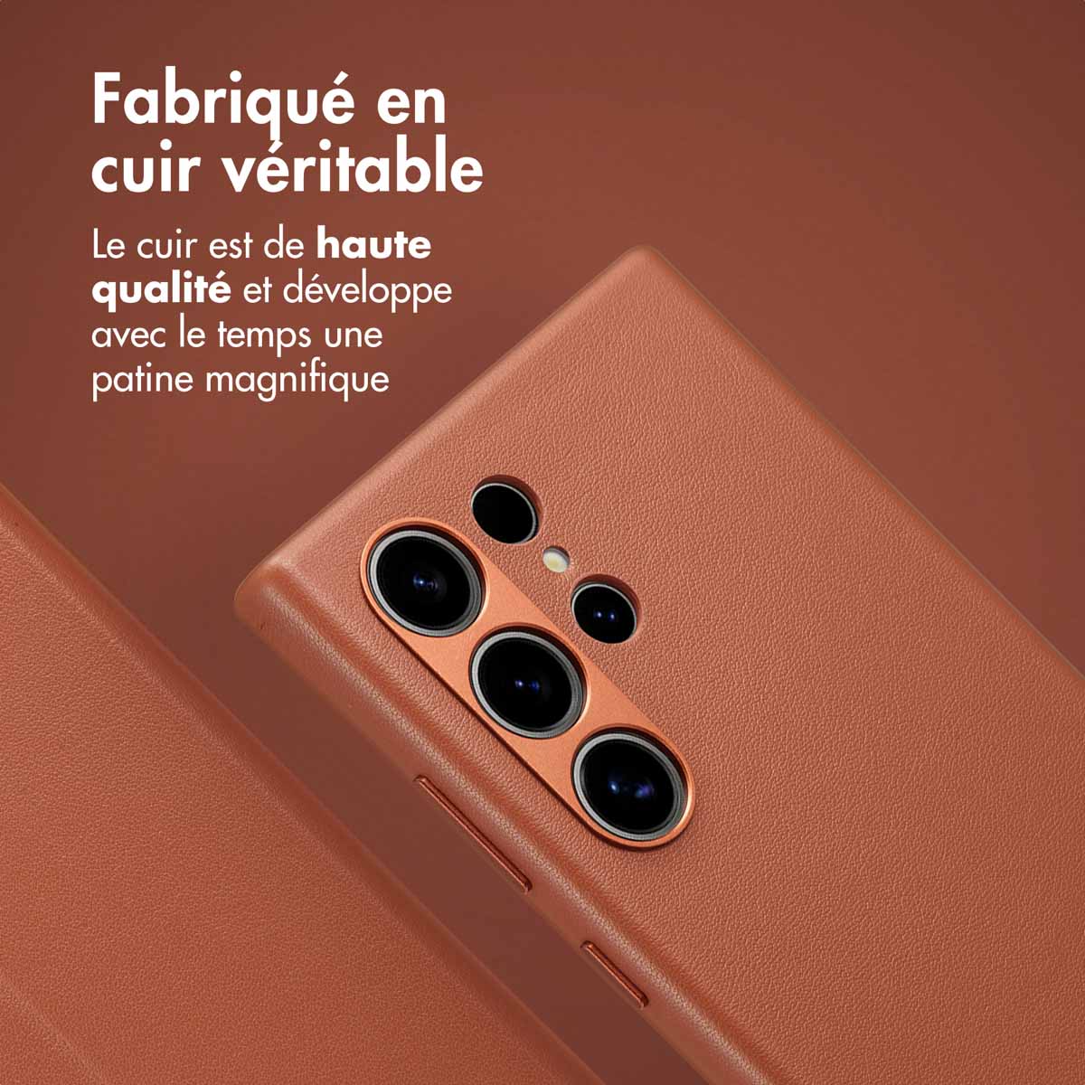 Accezz Leather Bookcase 2-in-1 met MagSafe Samsung Galaxy S24 Ultra - Sienna Brown - Afbeelding 5