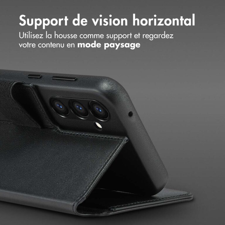 Accezz Leather Bookcase 2-in-1 met MagSafe Samsung Galaxy S24 Plus - Onyx Black - Afbeelding 9