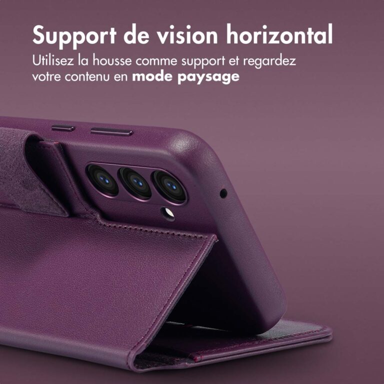 Accezz Leather Bookcase 2-in-1 met MagSafe Samsung Galaxy S24 Plus - Heath Purple - Afbeelding 3