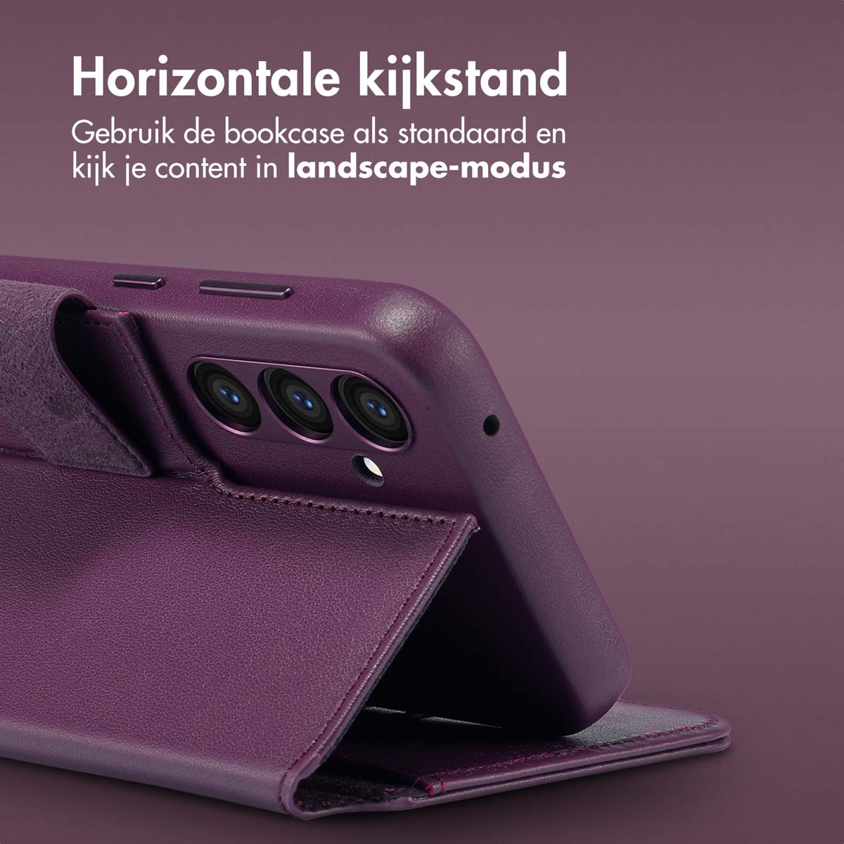 Accezz Leather Bookcase 2-in-1 met MagSafe Samsung Galaxy S24 Plus – Heath Purple