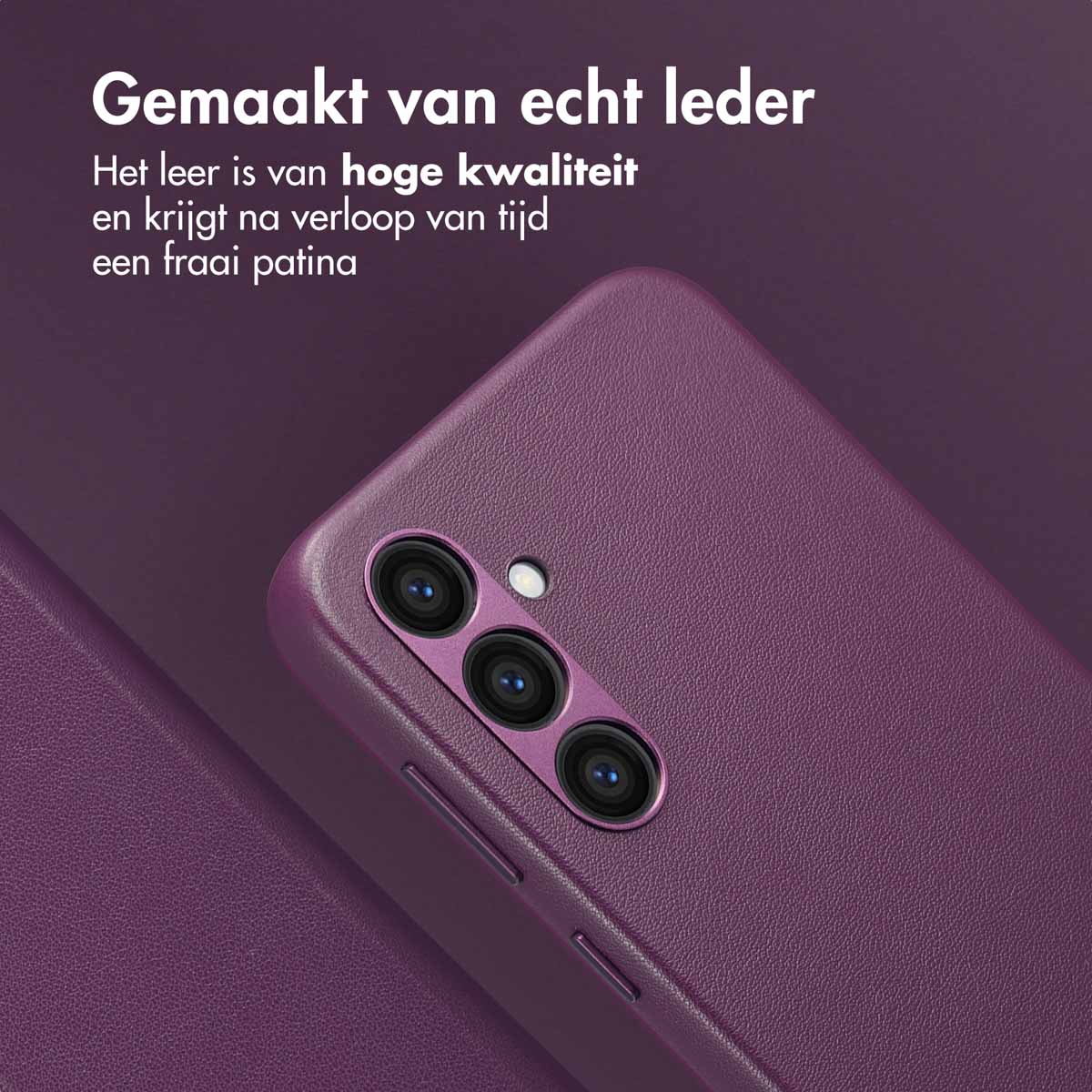 Accezz Leather Bookcase 2-in-1 met MagSafe Samsung Galaxy S24 Plus - Heath Purple - Afbeelding 4