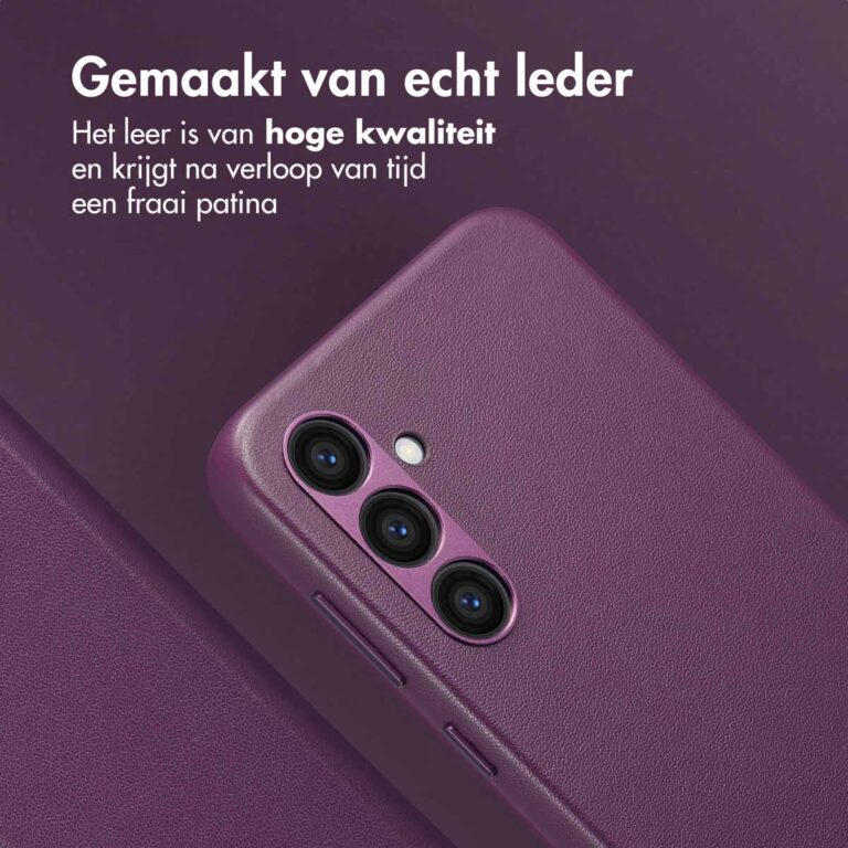 Accezz Leather Bookcase 2-in-1 met MagSafe Samsung Galaxy S24 Plus - Heath Purple - Afbeelding 2