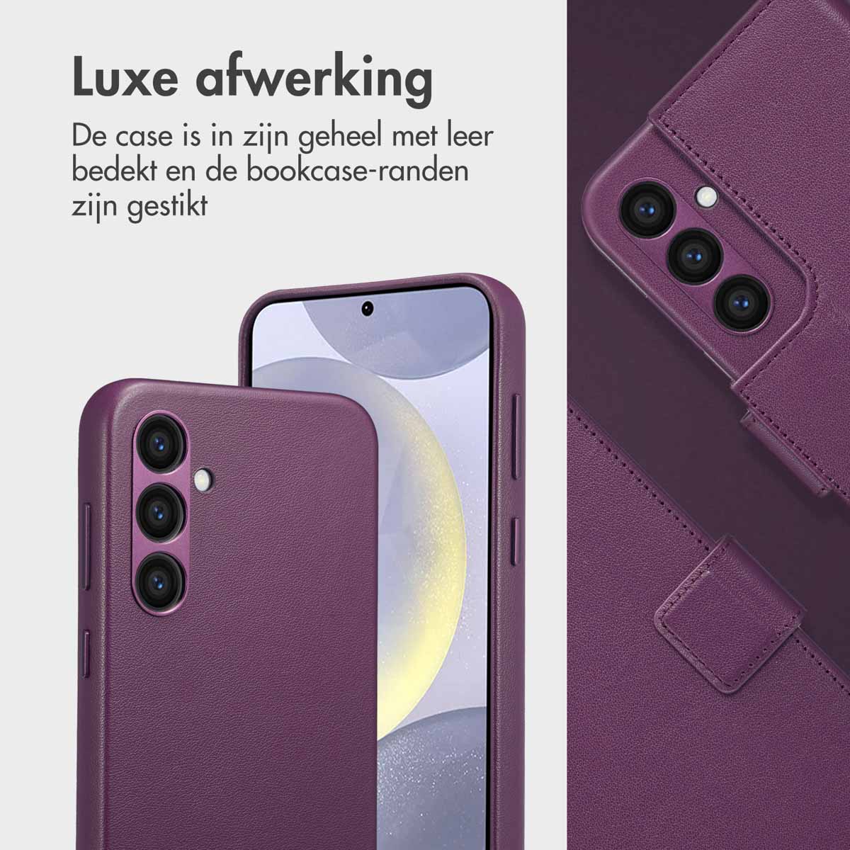 Accezz Leather Bookcase 2-in-1 met MagSafe Samsung Galaxy S24 Plus - Heath Purple - Afbeelding 10