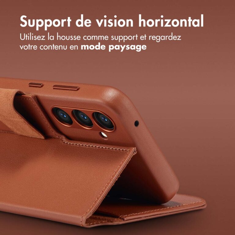 Accezz Leather Bookcase 2-in-1 met MagSafe Samsung Galaxy S24 Plus - Sienna Brown - Afbeelding 9
