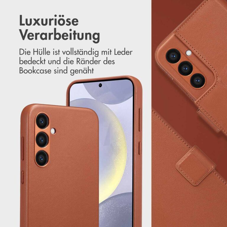 Accezz Leather Bookcase 2-in-1 met MagSafe Samsung Galaxy S24 Plus - Sienna Brown - Afbeelding 6