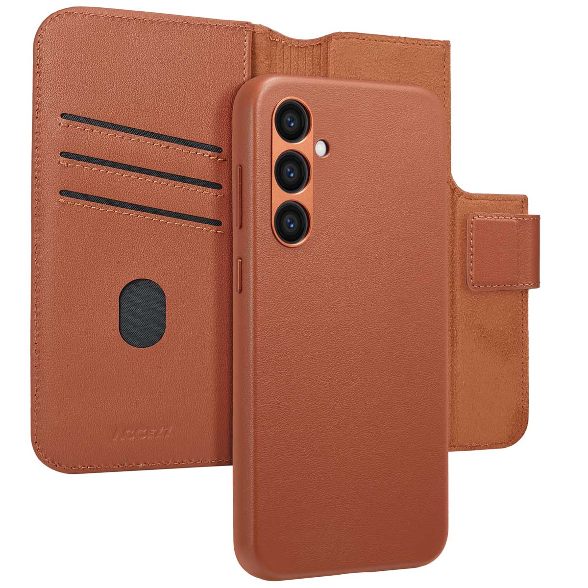 Accezz Leather Bookcase 2-in-1 met MagSafe Samsung Galaxy S24 Plus – Sienna Brown