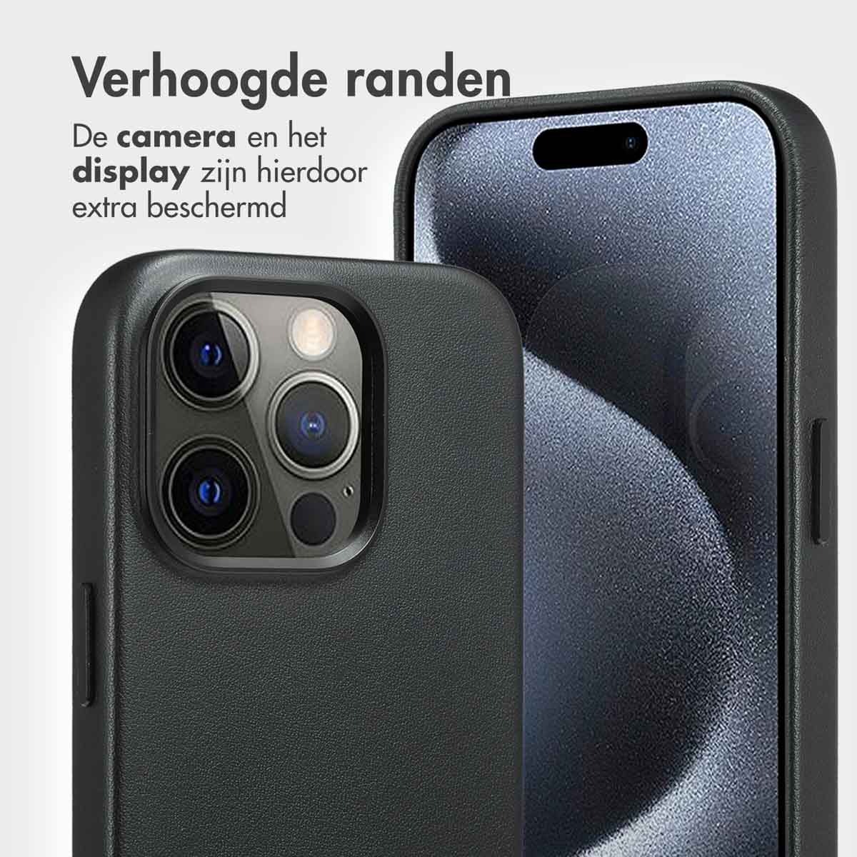 Accezz Leather Bookcase 2-in-1 met MagSafe Apple iPhone 15 Pro - Onyx Black - Afbeelding 3