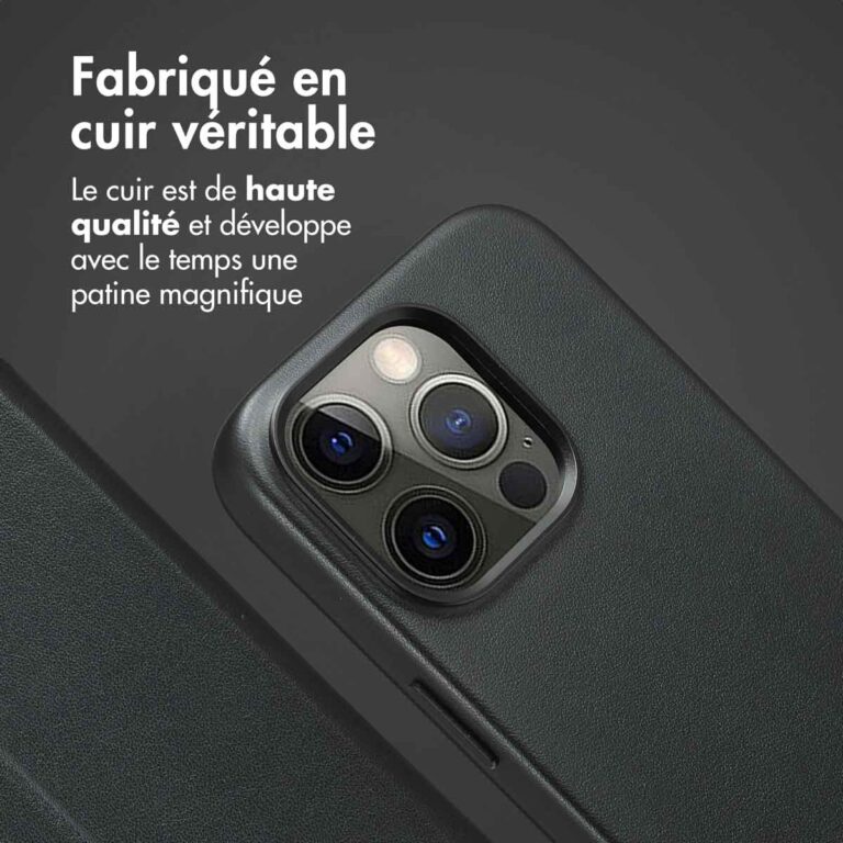 Accezz Leather Bookcase 2-in-1 met MagSafe Apple iPhone 15 Pro - Onyx Black - Afbeelding 10