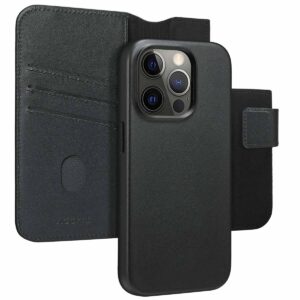 Accezz Leather Bookcase 2-in-1 met MagSafe Apple iPhone 15 Pro - Onyx Black