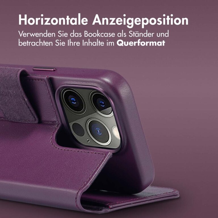 Accezz Leather Bookcase 2-in-1 met MagSafe Apple iPhone 15 Pro - Heath Purple - Afbeelding 5