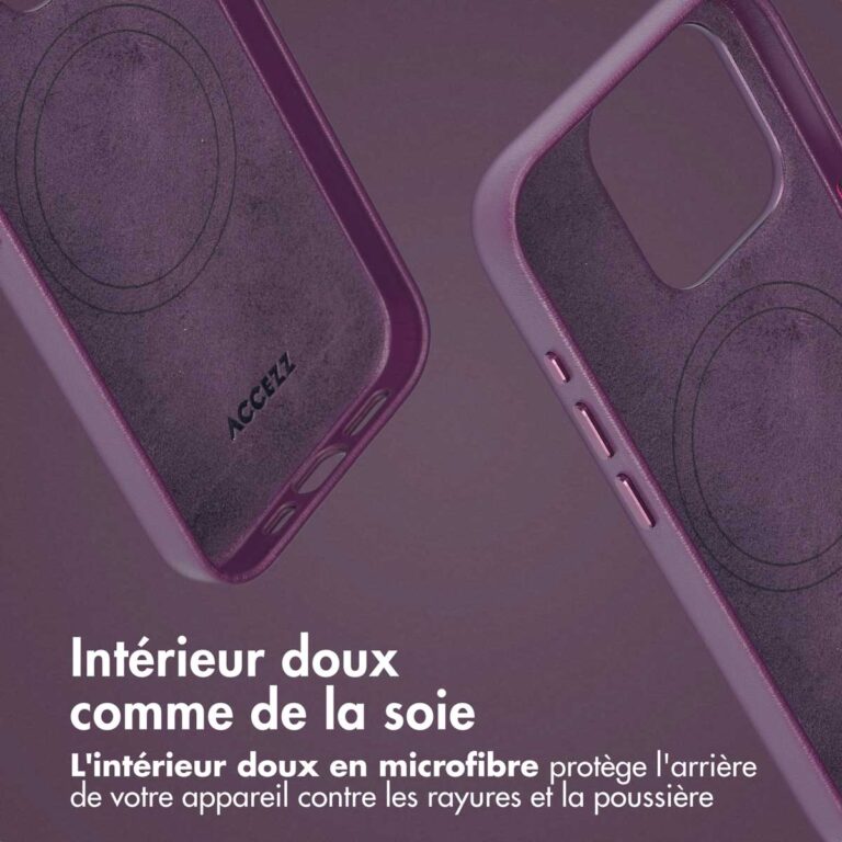 Accezz Leather Bookcase 2-in-1 met MagSafe Apple iPhone 15 Pro - Heath Purple - Afbeelding 8