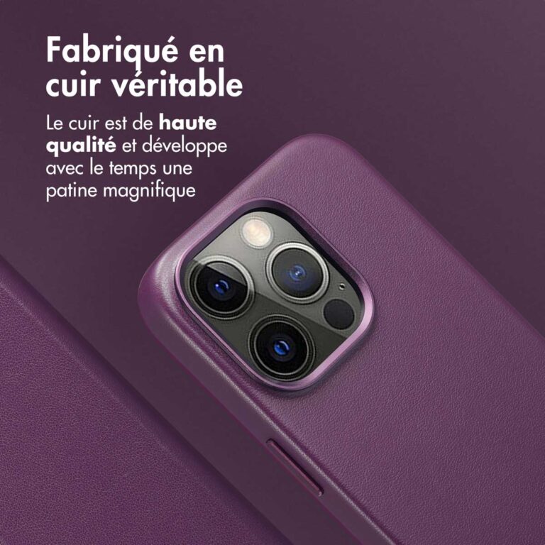 Accezz Leather Bookcase 2-in-1 met MagSafe Apple iPhone 15 Pro - Heath Purple - Afbeelding 4