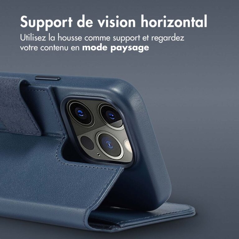 Accezz Leather Bookcase 2-in-1 met MagSafe Apple iPhone 15 Pro - Nightfall Blue - Afbeelding 9